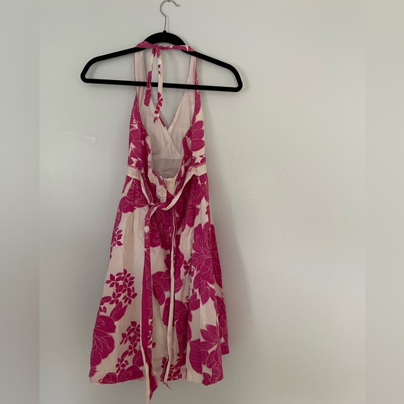 BCX Floral Pink & White Halter Dress w/ Crinoline Lining Size 3 / XS / S - Picture 3 of 5